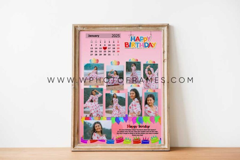 Birthday Calender Photo Frame Design 12