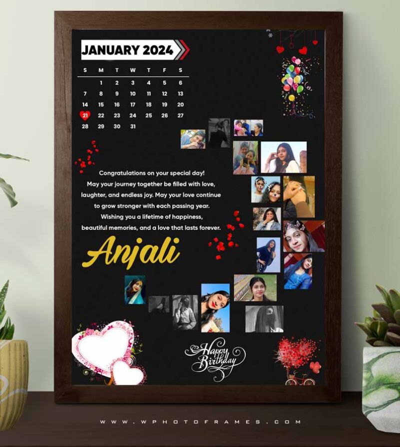 Moon Shape Personalized Photo Frame