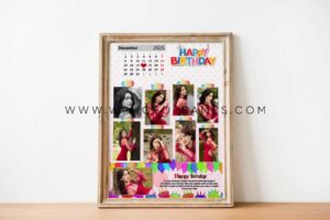Birthday Calender Photo Frame Design 1