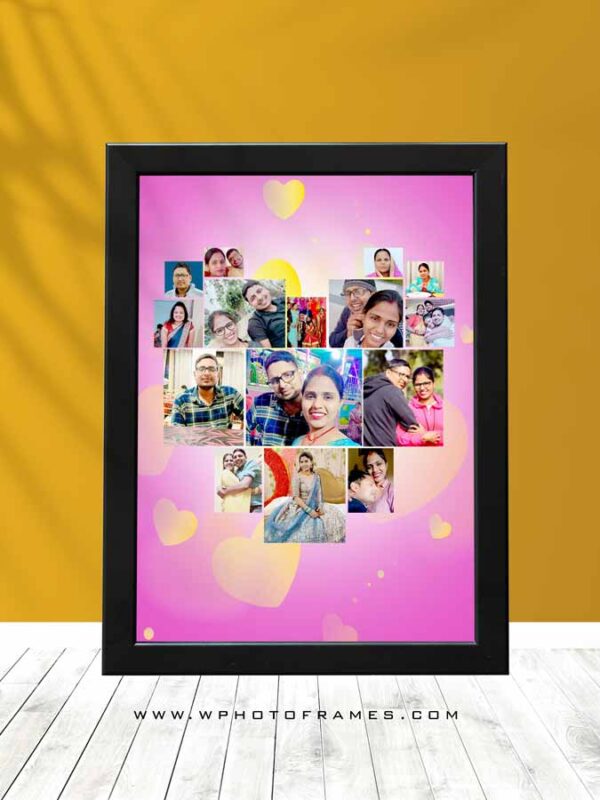 Customised Heart shape Collage Frame