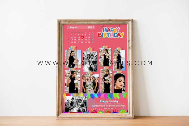 Birthday Calender Photo Frame Design 5
