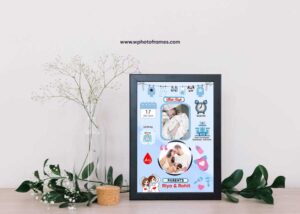 Customised Baby Birth Photoframe Design 8