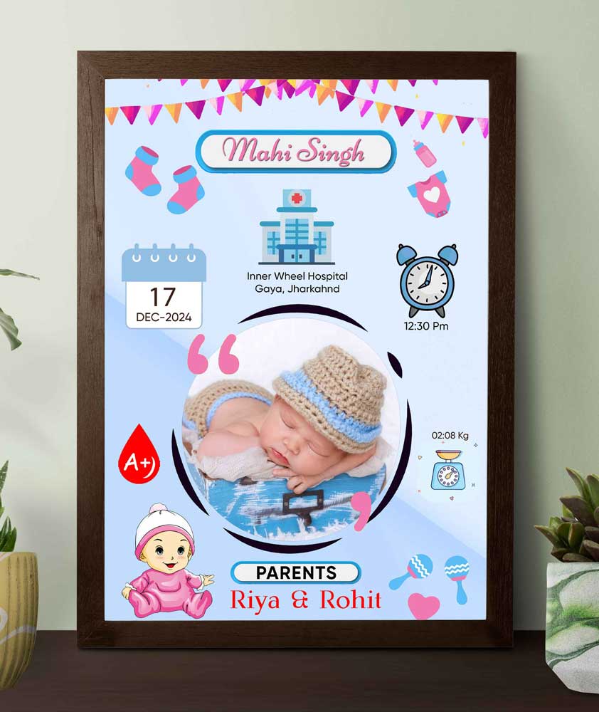 Personalised Baby Birth Frame - Image 3