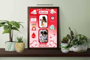 Customised Baby Birth Photoframe Design 1