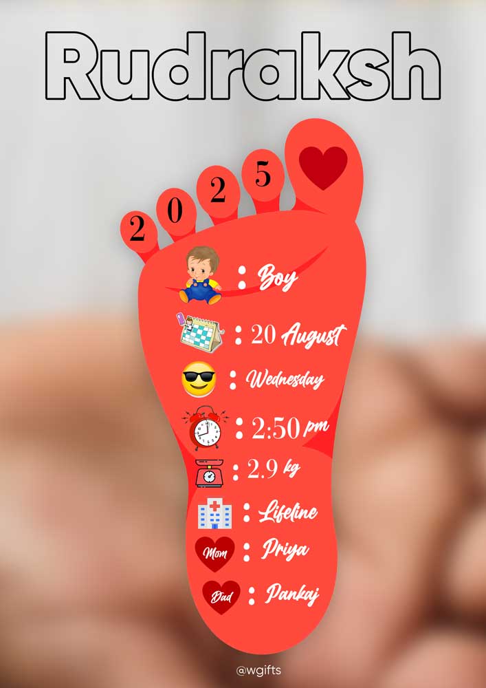 Baby Foot Photo Frame Design - Image 2
