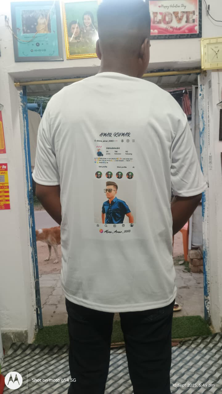 Personalised Photo Printeed White Tshirt - Image 3