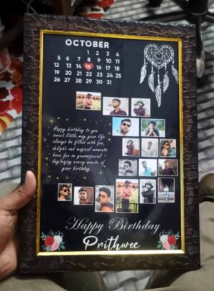 Trendy Moon Birthday Calender Design