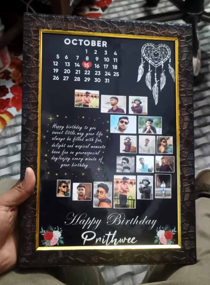 Trendy Moon Birthday Calender Design