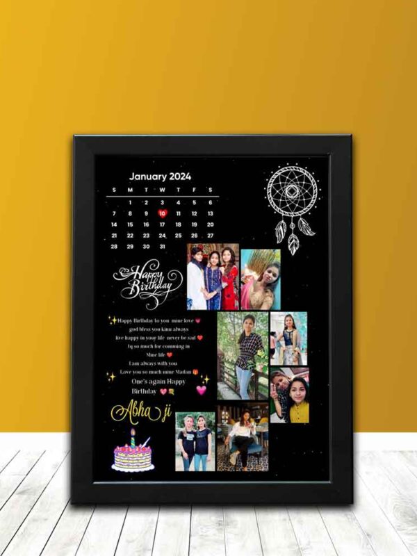 Personalised Moon Shape Photoframes