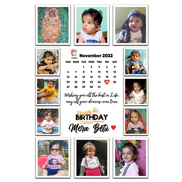 12 Months Baby Calender Photoframes