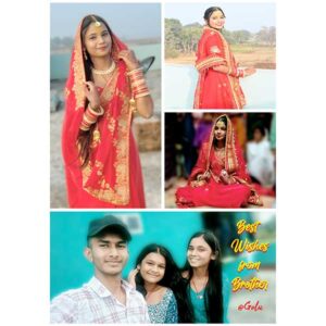 4 Photo Collage Design with text