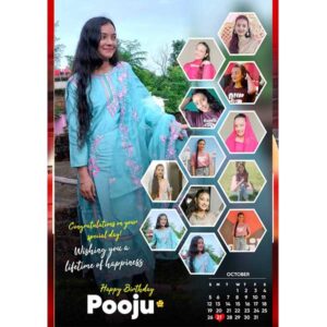 Customised Photo calender with date