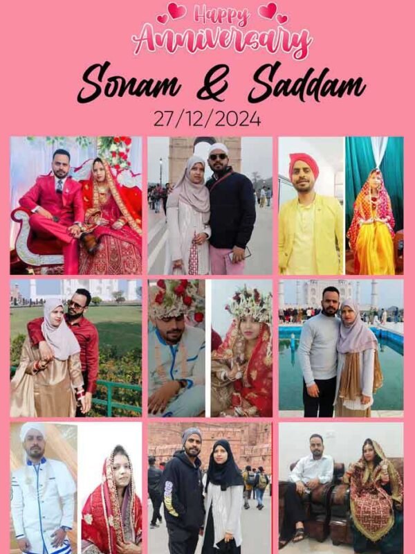Happy Anniversary Collage Frame