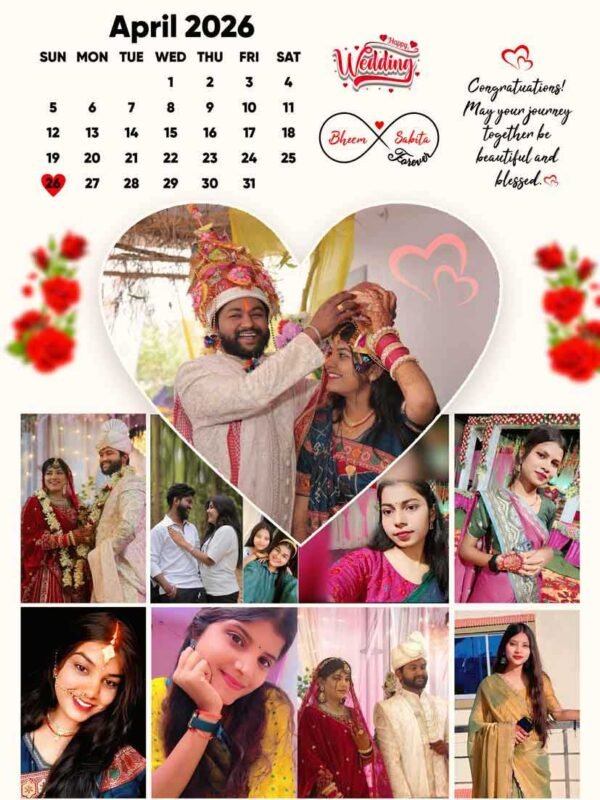 Wedding Photoframes with Calender